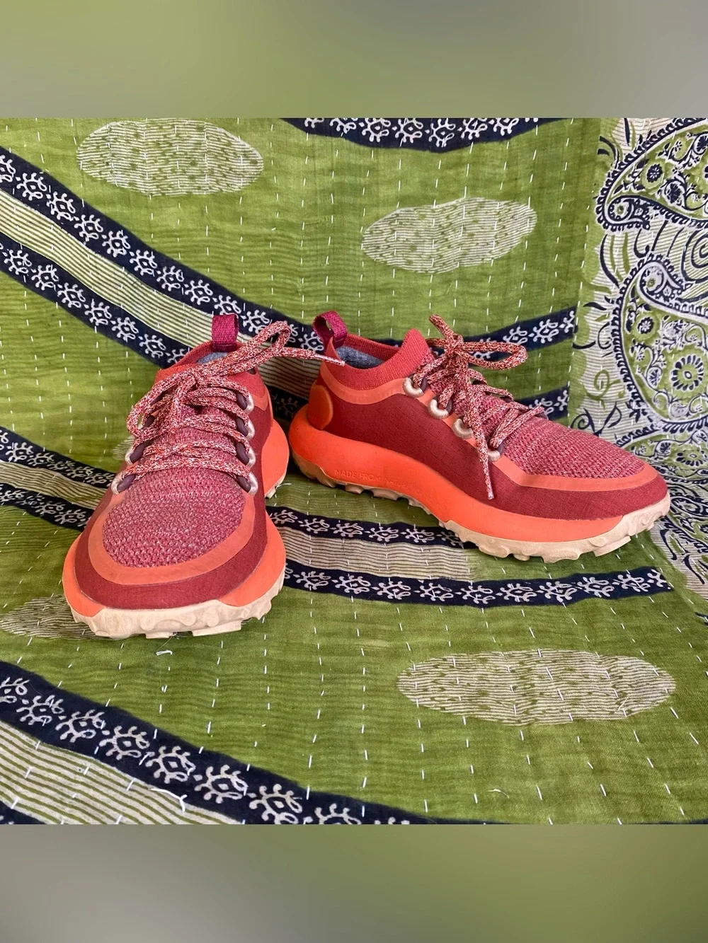 Allbirds Diablo Orange Trailrunner SWT Hiking Sporty Athletic Lace Up Sneakers 7